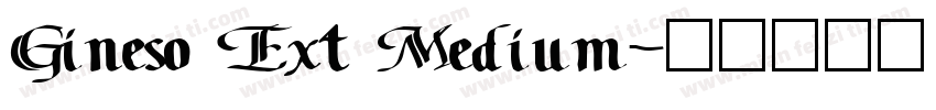 Gineso Ext Medium字体转换